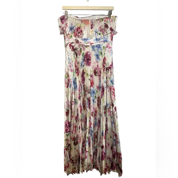 MONIQUE LHUILLIER  Strapless Satin Gown - Pink Size 10 - Picture 5 of 5